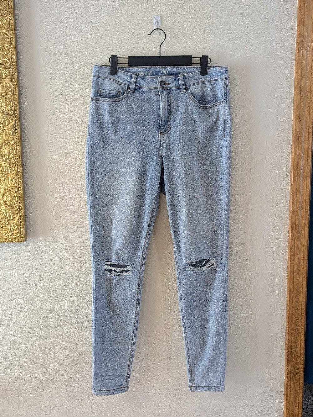 Light Wash Mid Rise Skinny Jeans